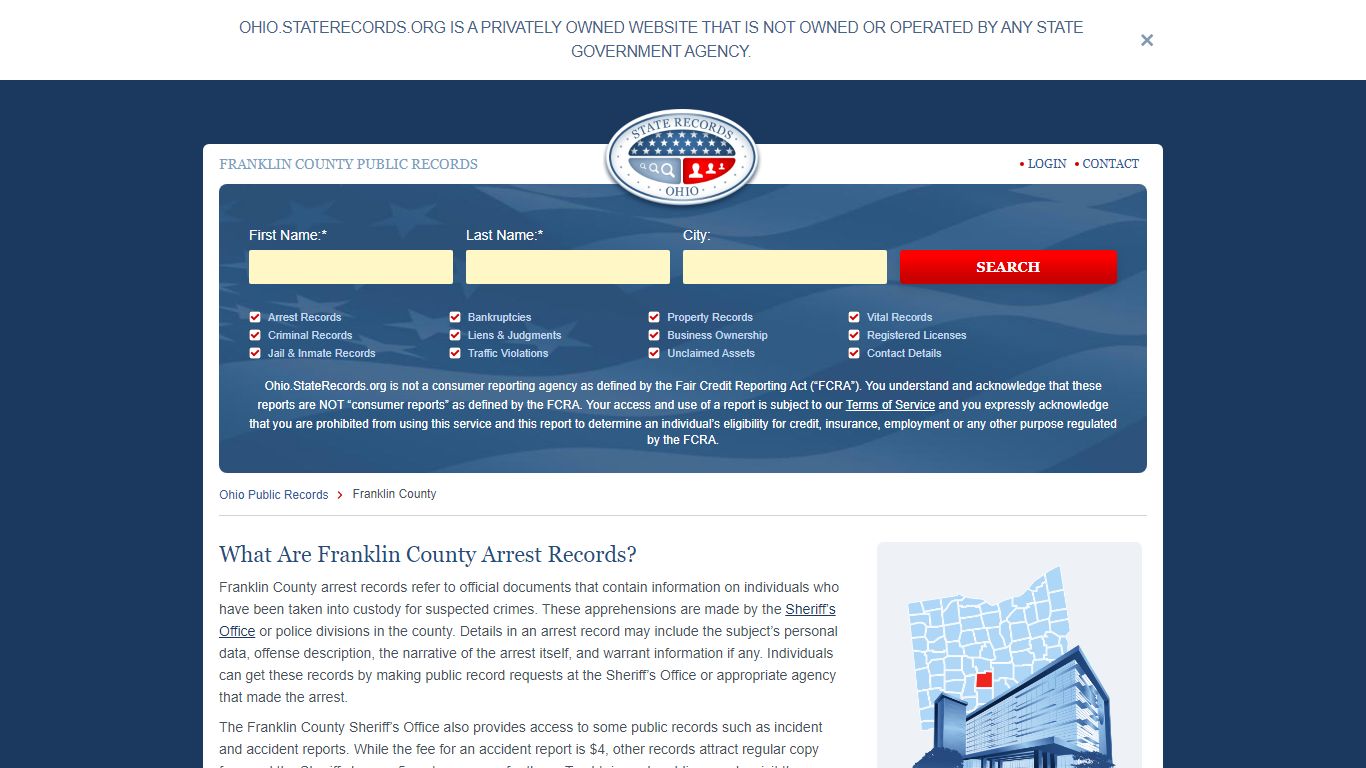 Franklin County Arrest, Court, and Public Records | StateRecords.org